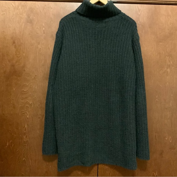 POL Womens Oversized Chunky Knit Turtleneck Sweater Dark Gray Cozy Comfy - Picture 4 of 7